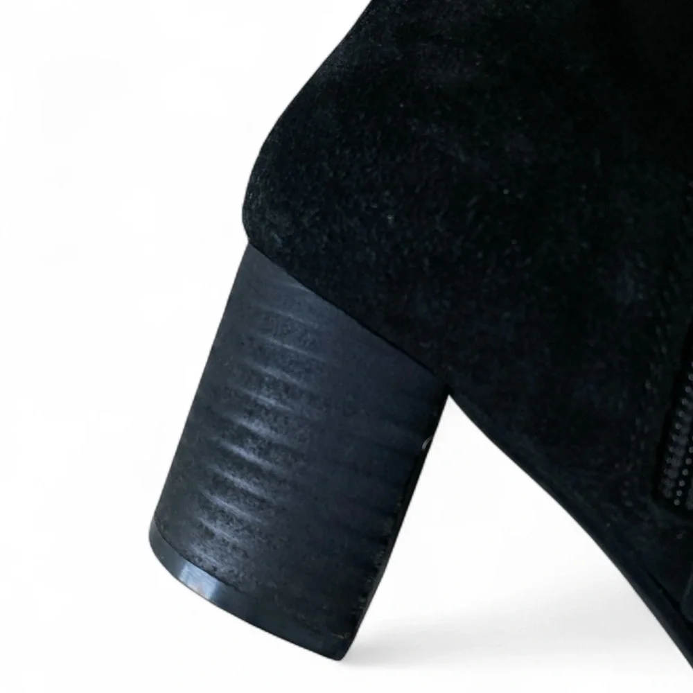 Coconuts by Matisse Black Suede Over the Knee Boots Size 7.5 Calf 15” Height 23”